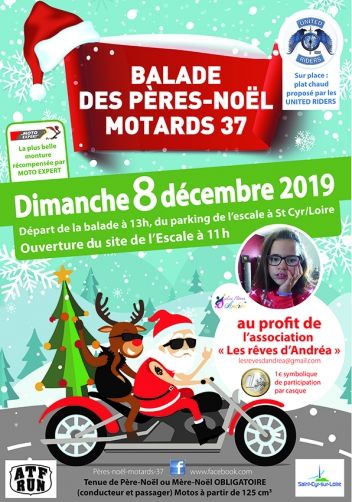 Balade des pères Noël à moto 2019
